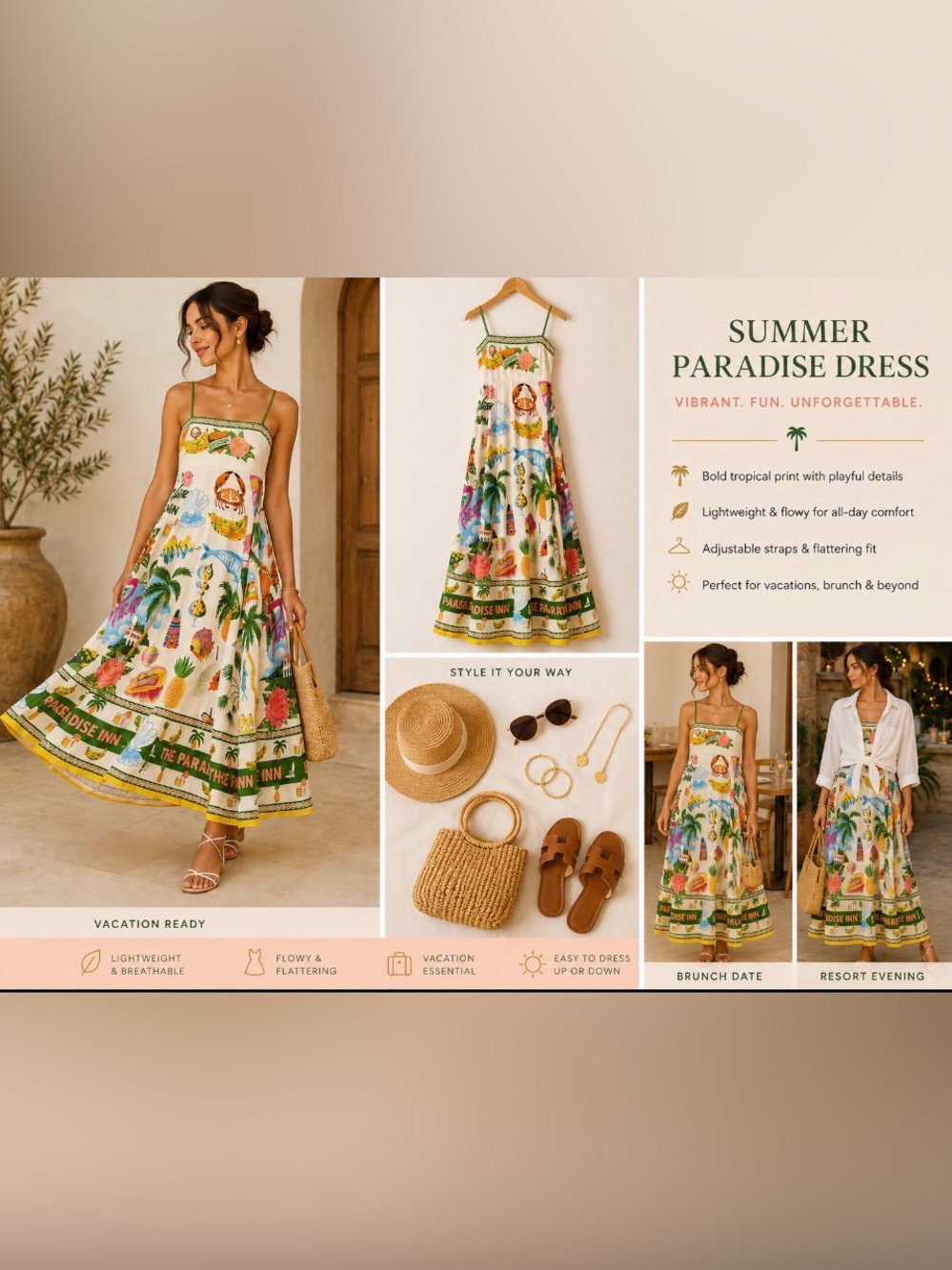 Summer Paradise Dress size small new without tags